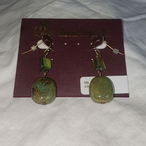 Green ceramic Earings
